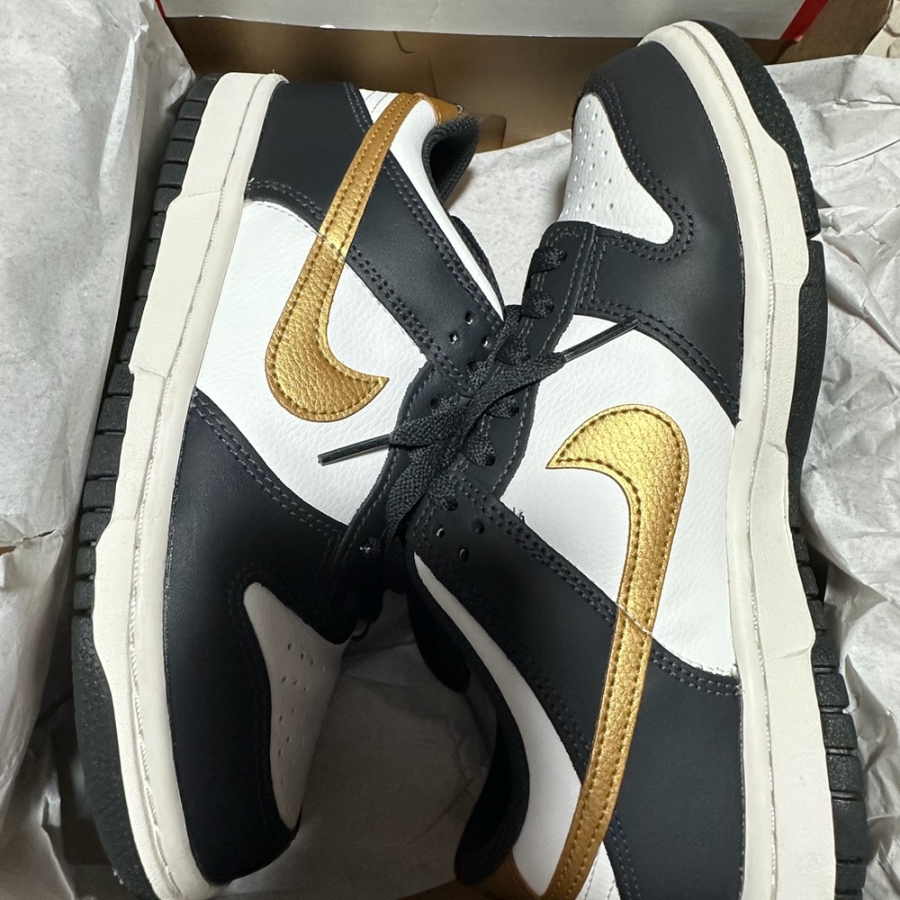 Nike Black and Gold Metallic  Dunks